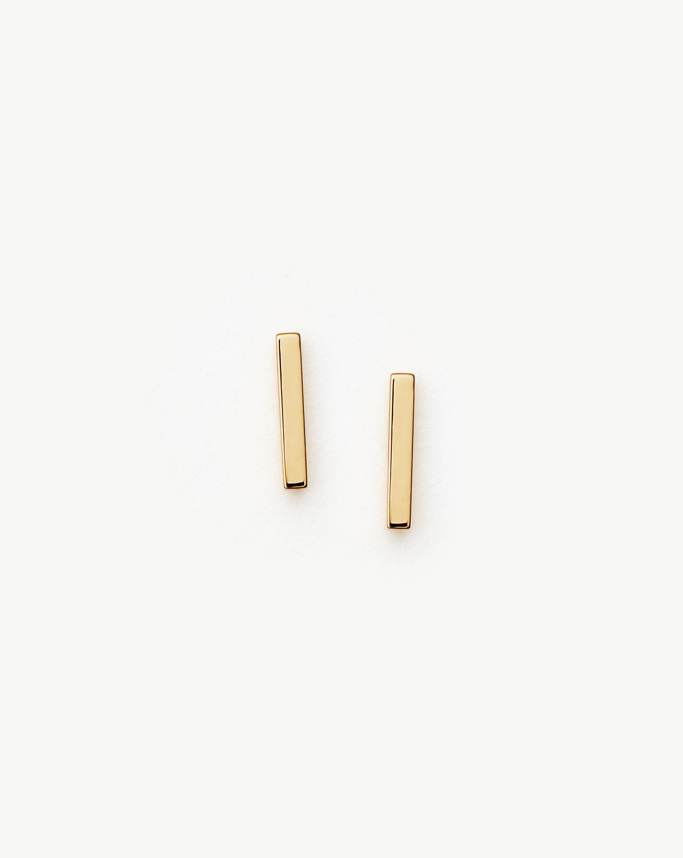 14K Solid Gold Bar Stud Earrings for Women - Minimalist Dainty Fine Jewelry Gift for Her - Perfect for Everyday Wear, Parties & Special Occasions
