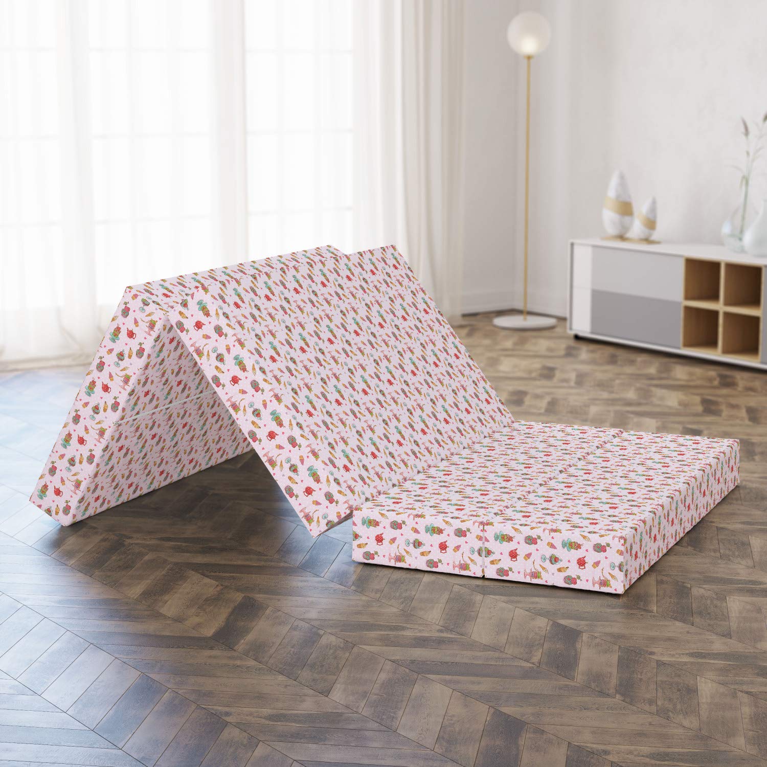 Ambesonne Ice Cream Themed Foldable Mattress - 78.7