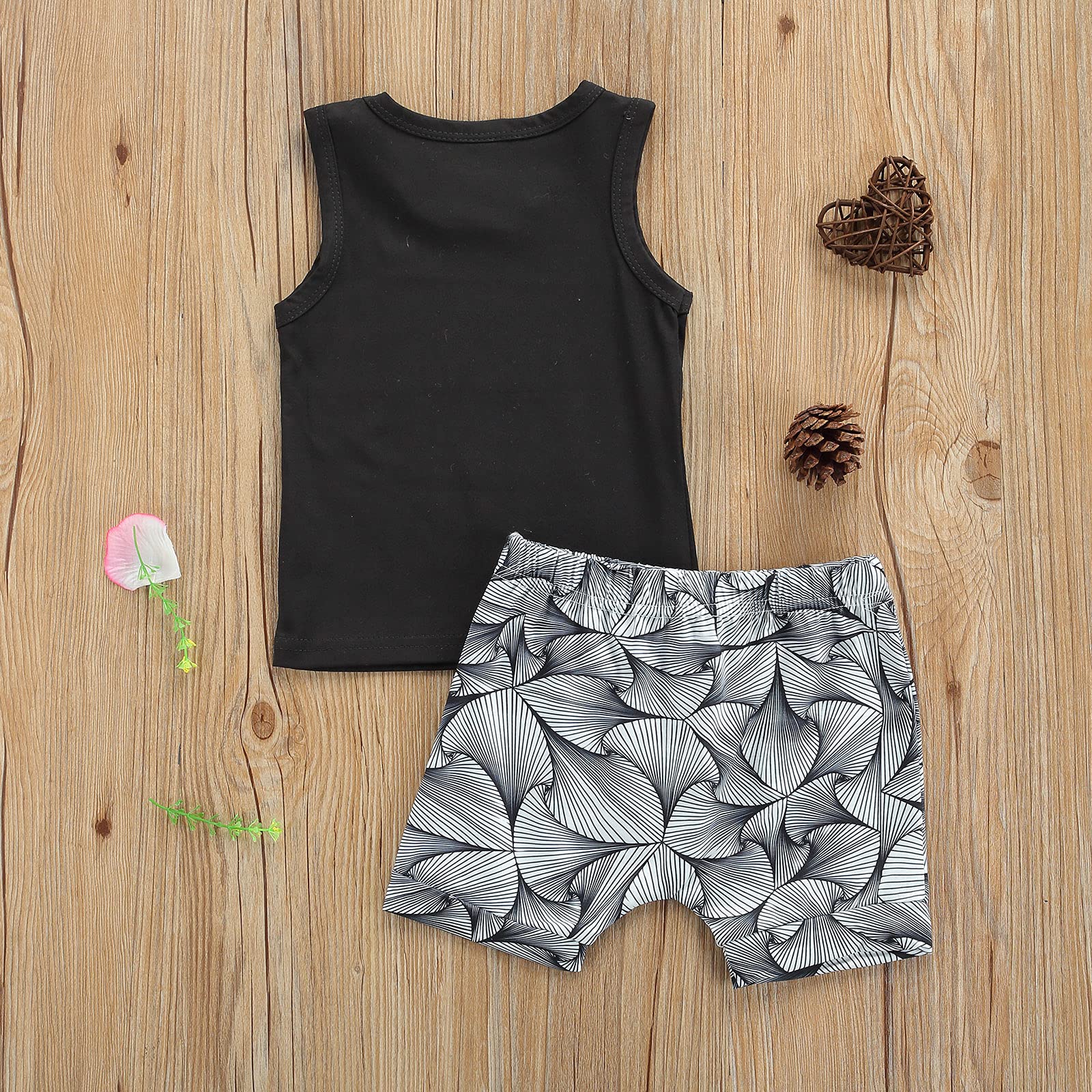 FYBITBO Baby Boy Summer Outfit - Sleeveless Tank Top & Shorts Set for Toddlers - Cute Infant Clothes for Playtime, Beach & Outdoor Activities