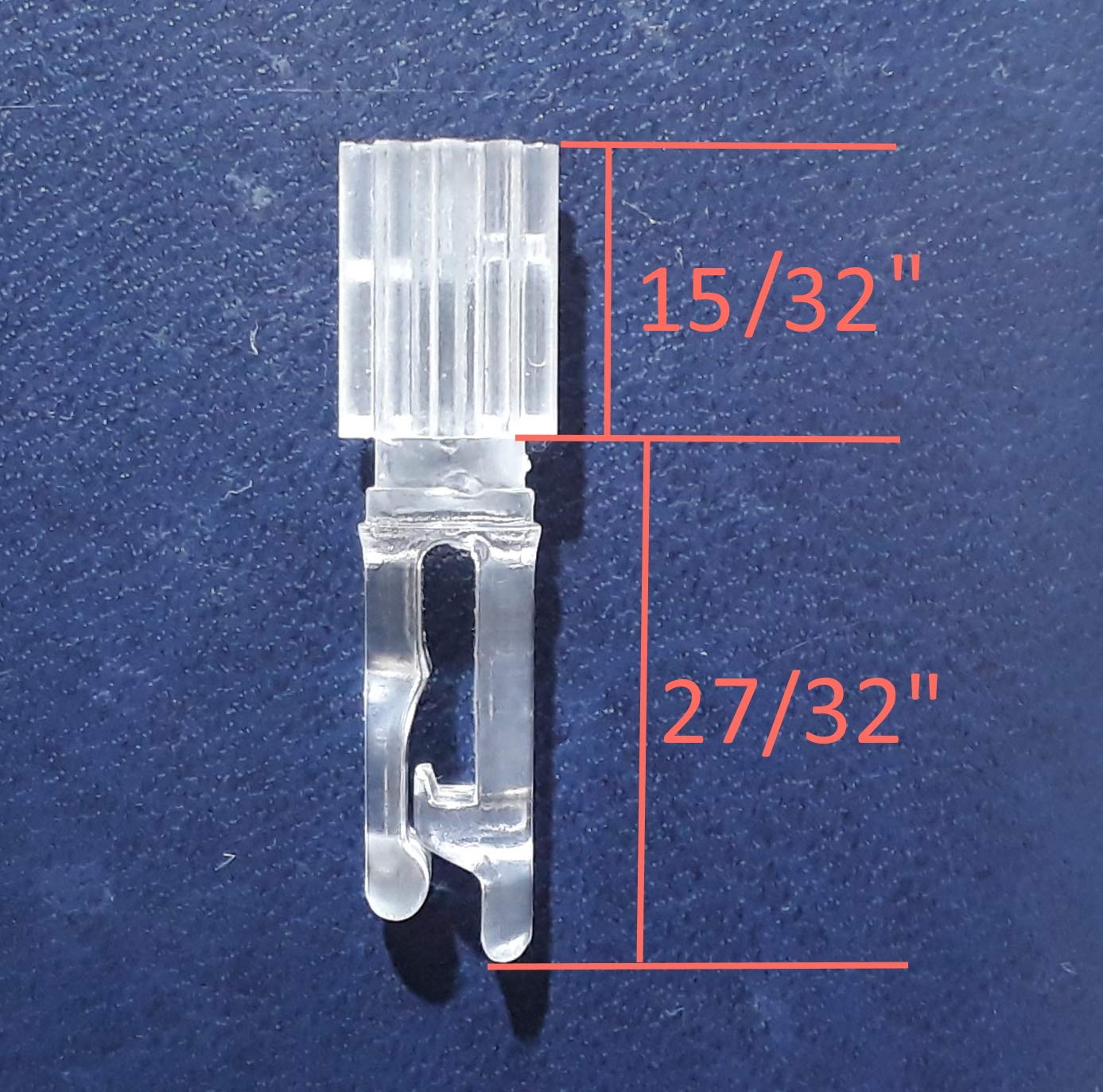 Blind Parts Vertical Blind Track Carrier Clip/Hook - No Carrier (5 Pack) for Window Treatments & Home Decor