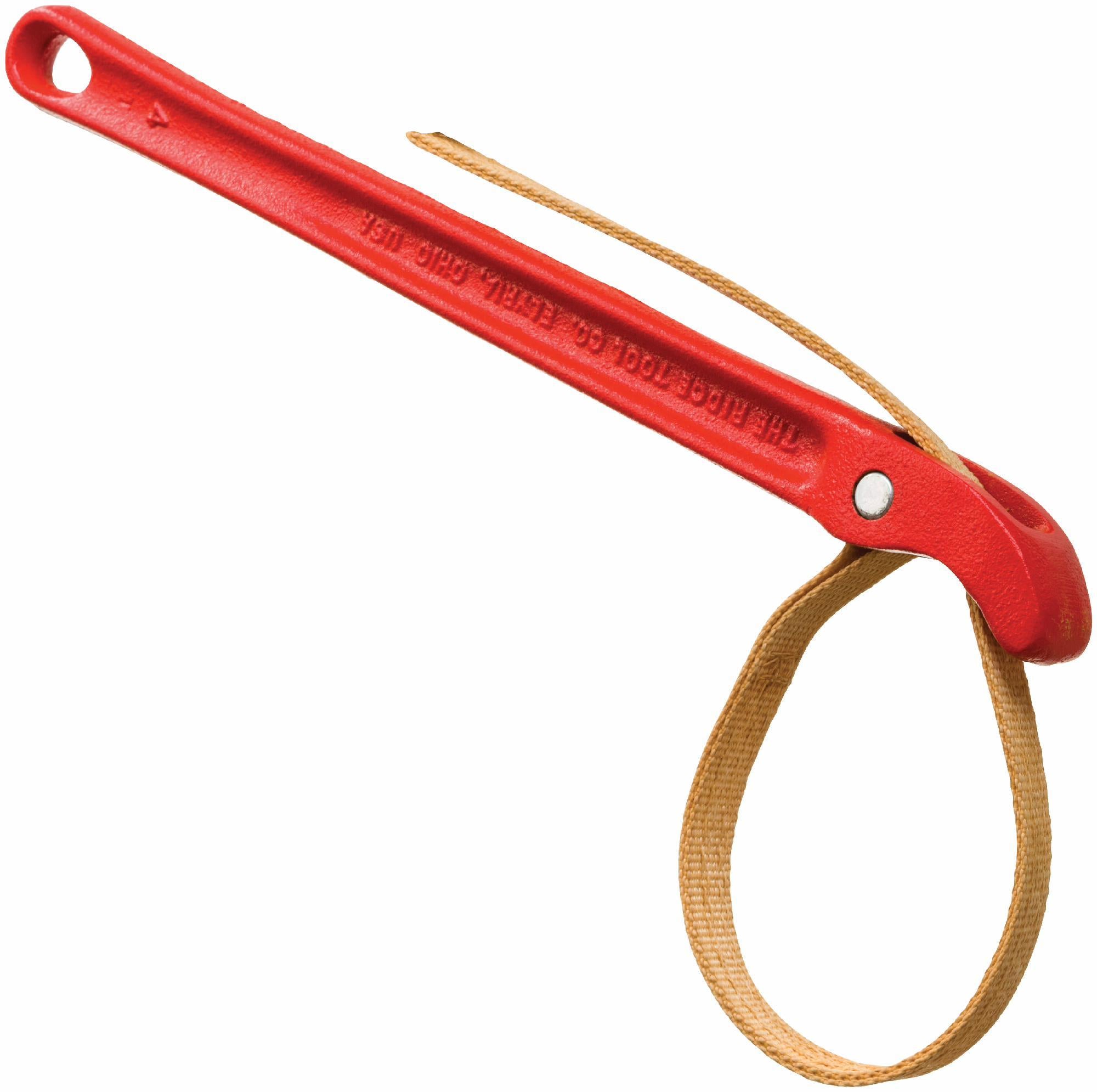 Ridgid 31340 3-1/2 Inch OD Aluminum Strap Wrench - Heavy Duty Pipe & Filter Tool for Plumbing, Automotive, and DIY Projects
