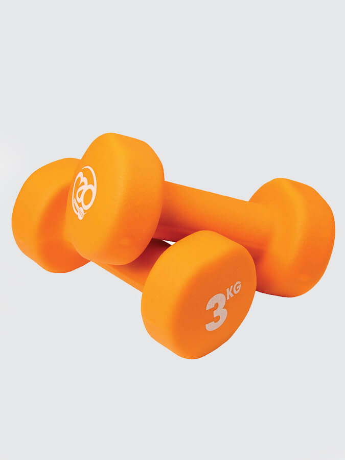 3Kg Neo Dumbbells for Yoga & Home Workout - Orange Dumbbells for Strength Training, Fitness & Gym - Perfect for Yoga, Pilates & Home Exercise