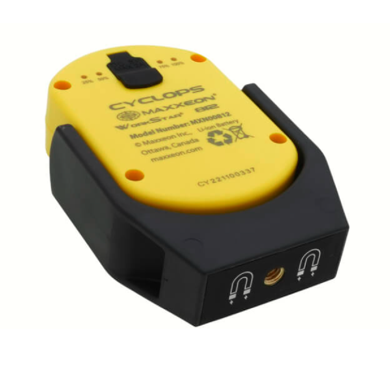 Maxxeon MXN00812 Rechargeable LED Work Light - 720 Lumen Cyclops Multi-Function Flashlight, Yellow | Perfect for Construction, Camping, Emergency & Automotive Repairs