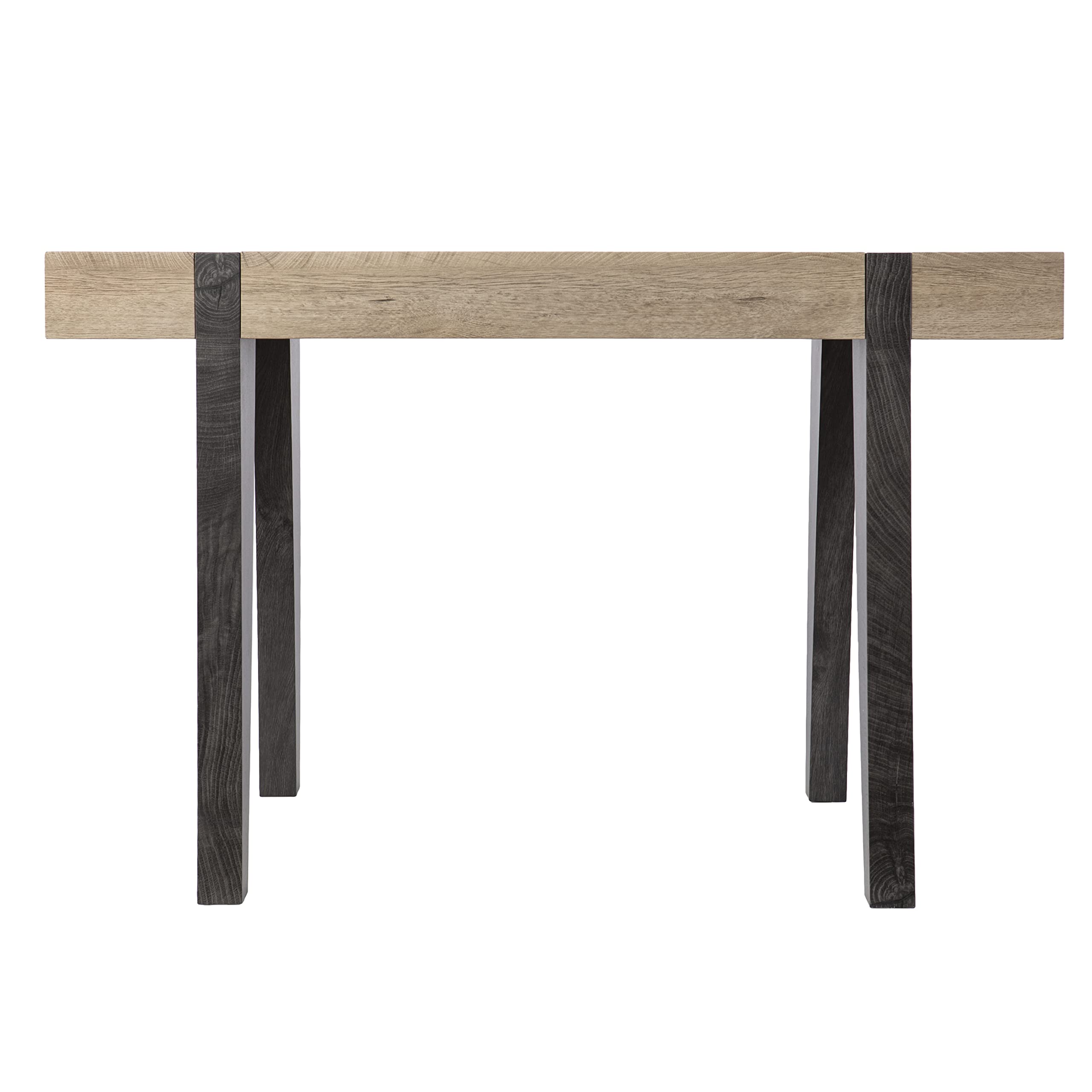 SEI Furniture Ayleston Multipurpose Desk - Natural Wood Home Office Desk with Storage Shelf | Perfect for Study, Work, and Small Space Living Rooms