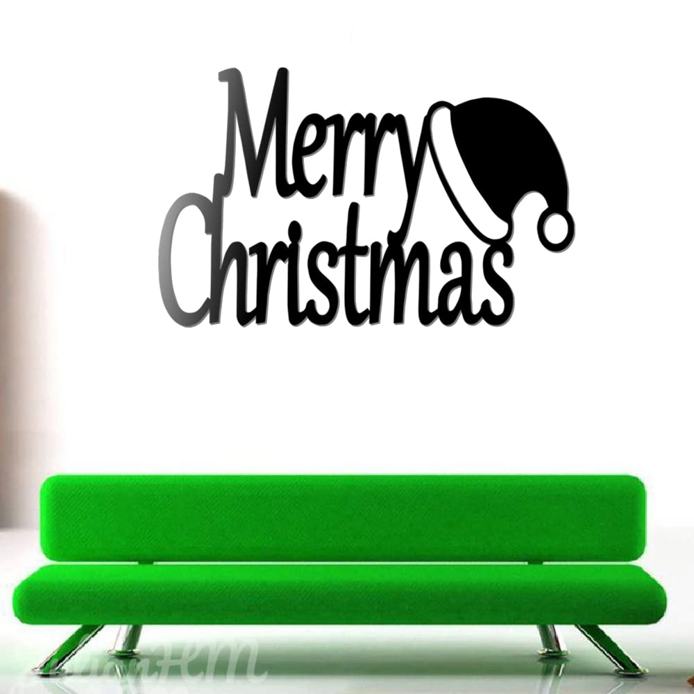 Merry Christmas Metal Wall Art with LED Lights - 24x24 Inch Holiday Sign for Living Room & Outdoor Decor - Perfect Christmas Gift for Home & Party Decorations