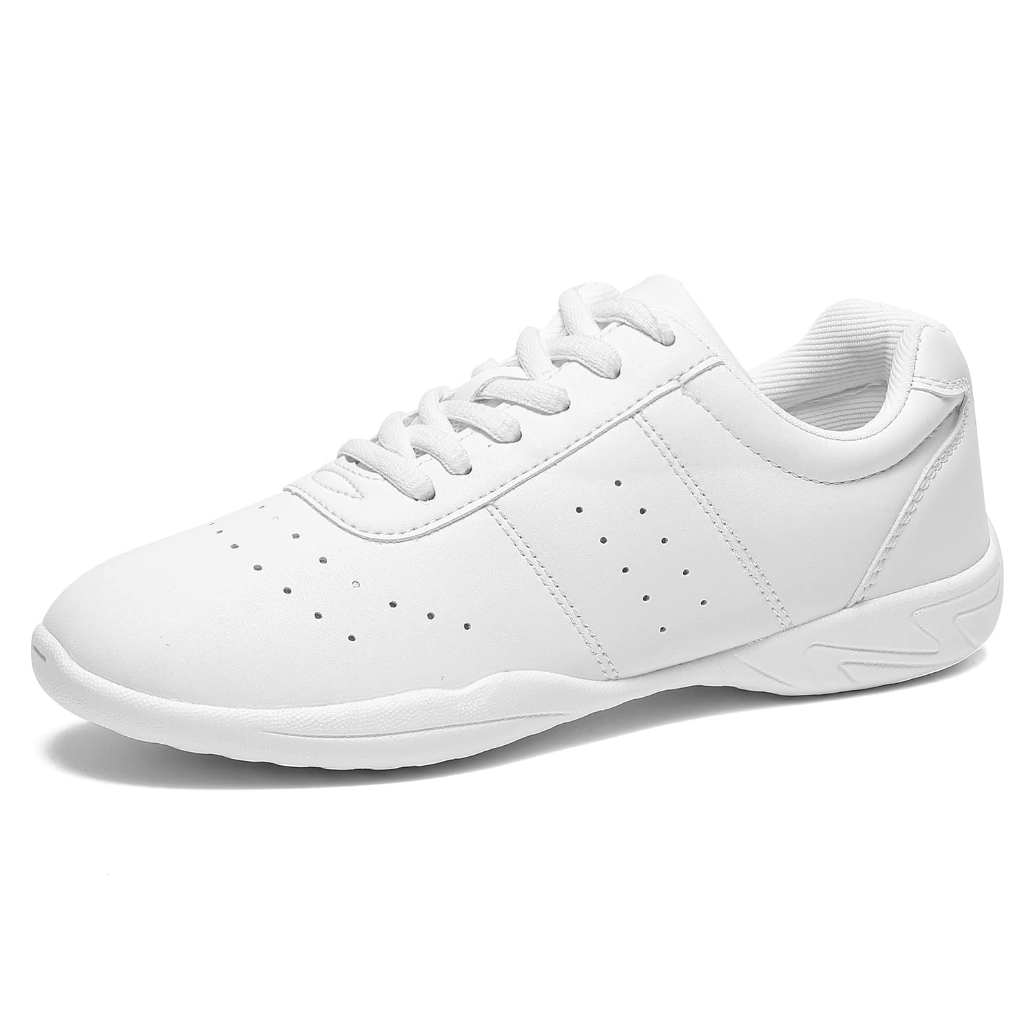 LANDHIKER Women's Cheerleading Shoes - White Dance Sneakers for Girls, Cheerleading, Sports & Training - Lightweight Athletic Flats for Tennis, Gym & Casual Wear