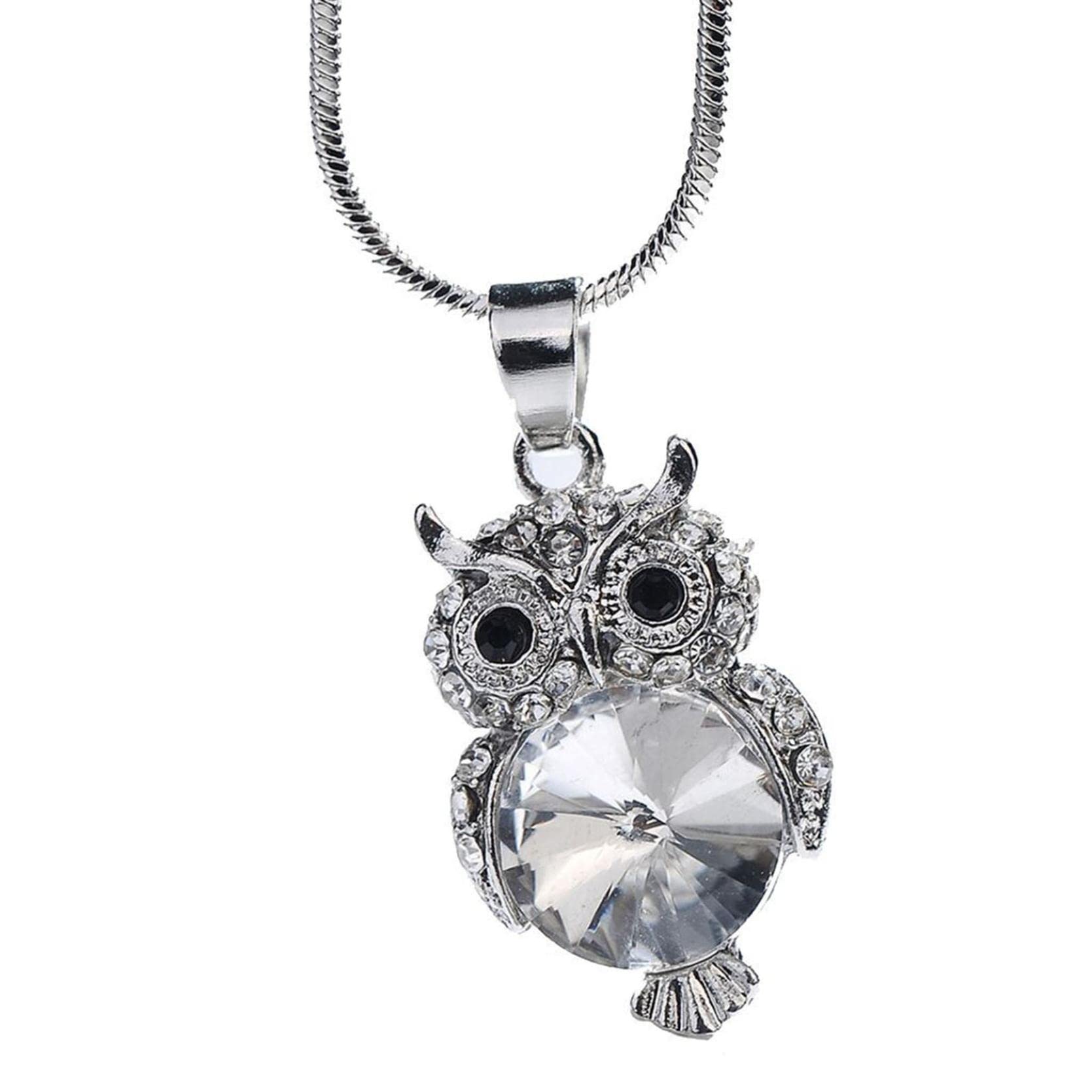 Owl Pendant Necklace for Women - Cute Elephant Charm Bohemian Sweater Chain, Vintage Romantic Jewelry Gift for Her | Perfect for Casual Wear, Date Nights & Special Occasions