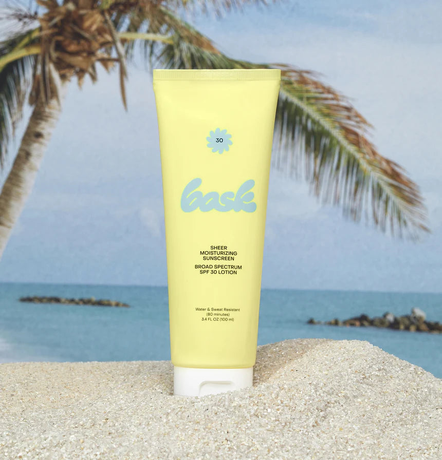 Bask SPF 30 Sunscreen Lotion - Broad Spectrum UVA/UVB Protection, Moisturizing & Water Resistant - Perfect for Beach, Pool & Outdoor Activities