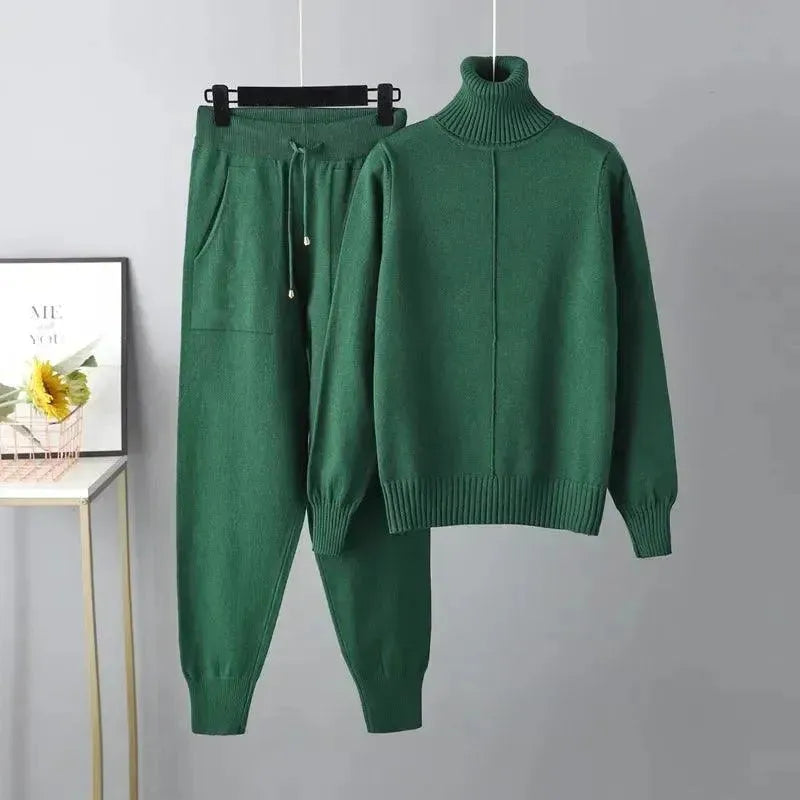 Women's Casual Knit Two Piece Set - Soft & Comfortable Sweater and Pants Outfit for Lounge, Travel & Everyday Wear