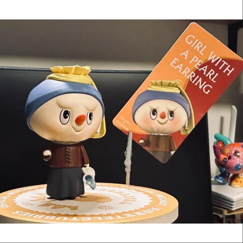 Labubu The Monsters Art Series - Girl with a Pearl Earring Collectible Figure - Cute Anime Style Vinyl Toy for Home Decor, Office Display & Pop Culture Collectors