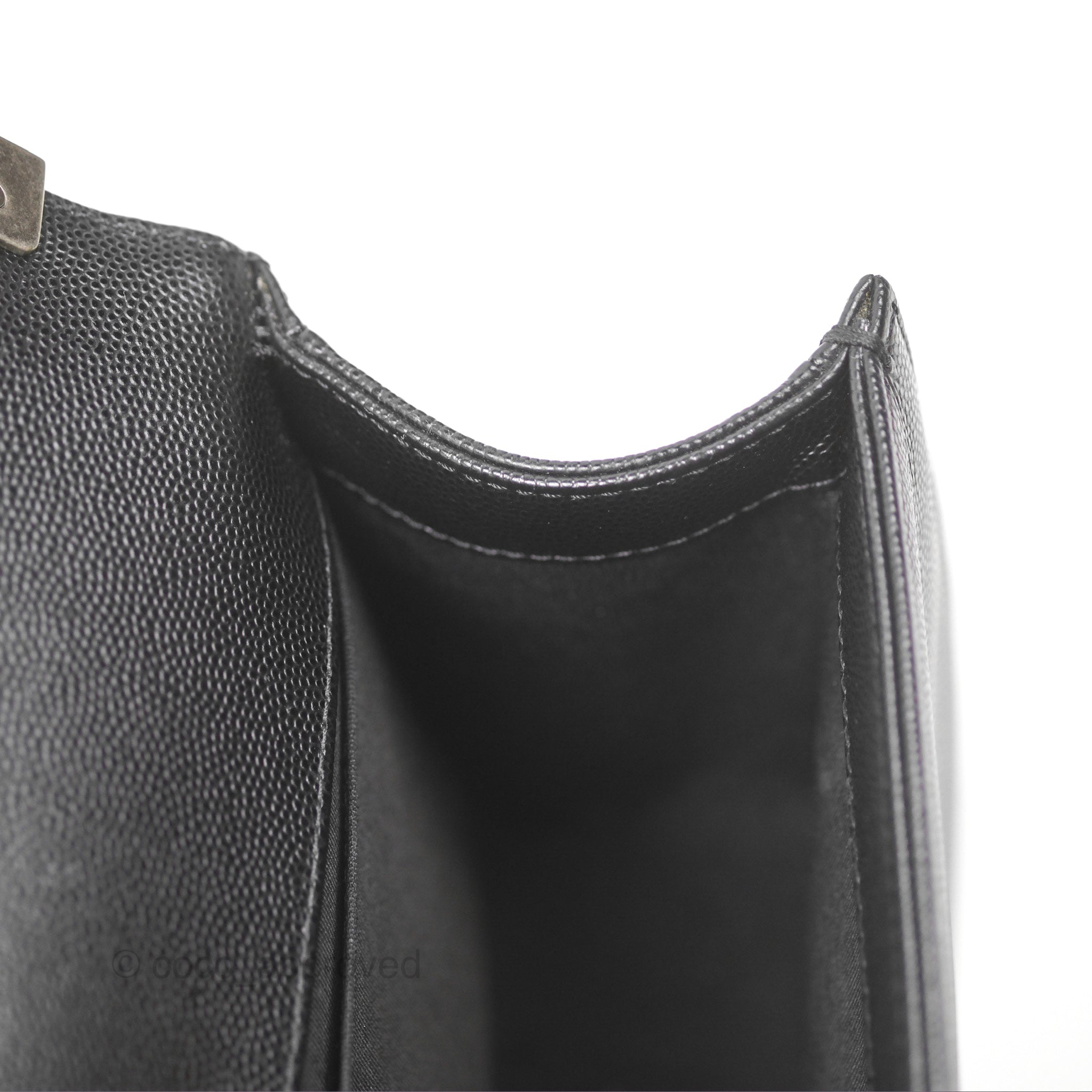Chanel Boy Quilted Medium Handbag in Black Caviar Leather with Ruthenium Hardware - Luxury Crossbody Bag for Women, Perfect for Date Night & Evening Events