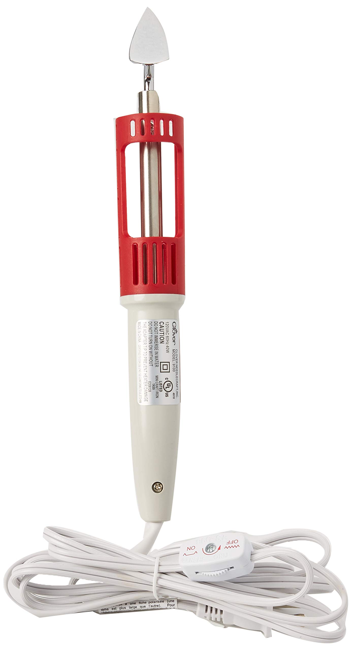 Clover Mini Iron II - 9100 Model with Adapter for Quilting, Sewing & Crafting - Perfect for Fabric Projects & DIY Home Decor