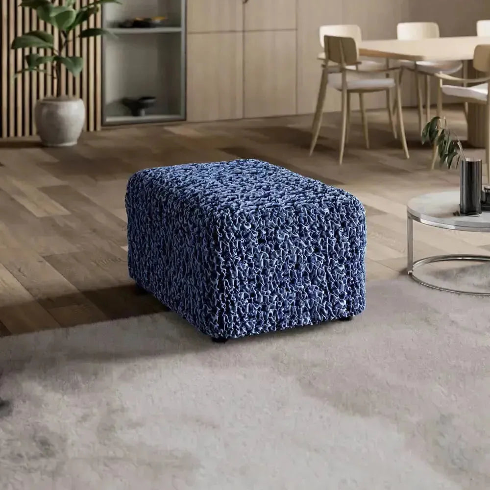 Fuco Velvet Ottoman Slipcover (Medium) - Soft Stretch Furniture Cover for Living Room, Bedroom & Office Decor
