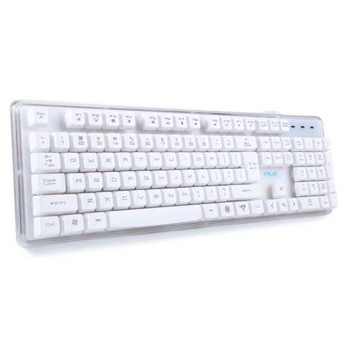 E BLUE K725 104-Key RGB Backlit Mechanical Gaming Keyboard with 7 Color Modes & Adjustable LED Effects - Perfect for PC Gaming, Esports & Office Work