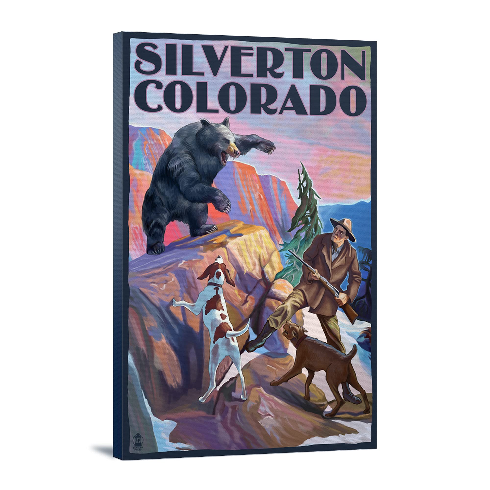 Lantern Press Silverton Colorado Hunting Scene Wall Art - 16x24 Wrapped Canvas Print for Home & Office Decor - Perfect for Living Room, Cabin, or Hunting Lodge