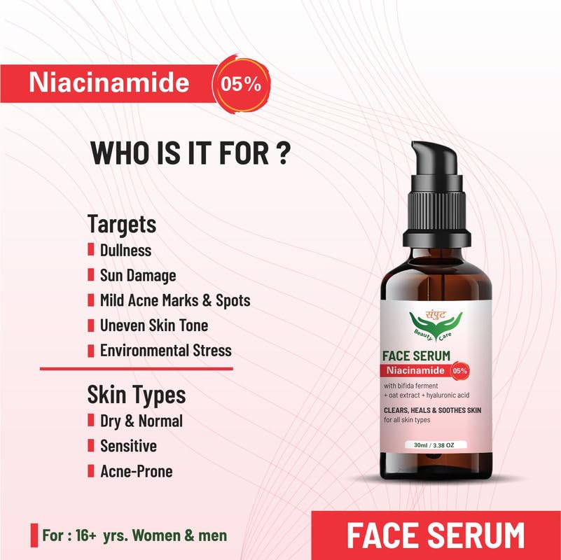 Niacinamide 5% Face Serum - Brightens & Soothes Skin for All Types | Daily Skincare Routine