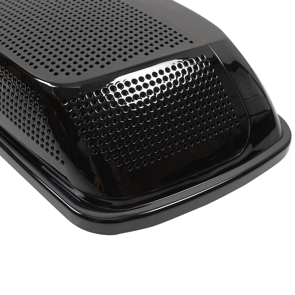 ZXMT Black Dual 6x9 Saddlebag Speaker Lids for Harley Touring Road King 2014-2021 - Upgrade Motorcycle Audio System for Enhanced Riding Experience