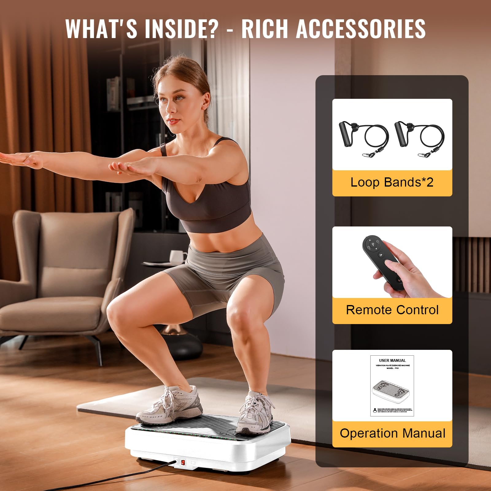 **Vibration Plate Exercise Machine for Weight Loss & Body Toning - Whole Body Fitness Platform with Dynamic LED Lights - Lymphatic Drainage & Home Gym Workout for Women & Men - Perfect for Home Fitness, Recovery & Dynamic Training**