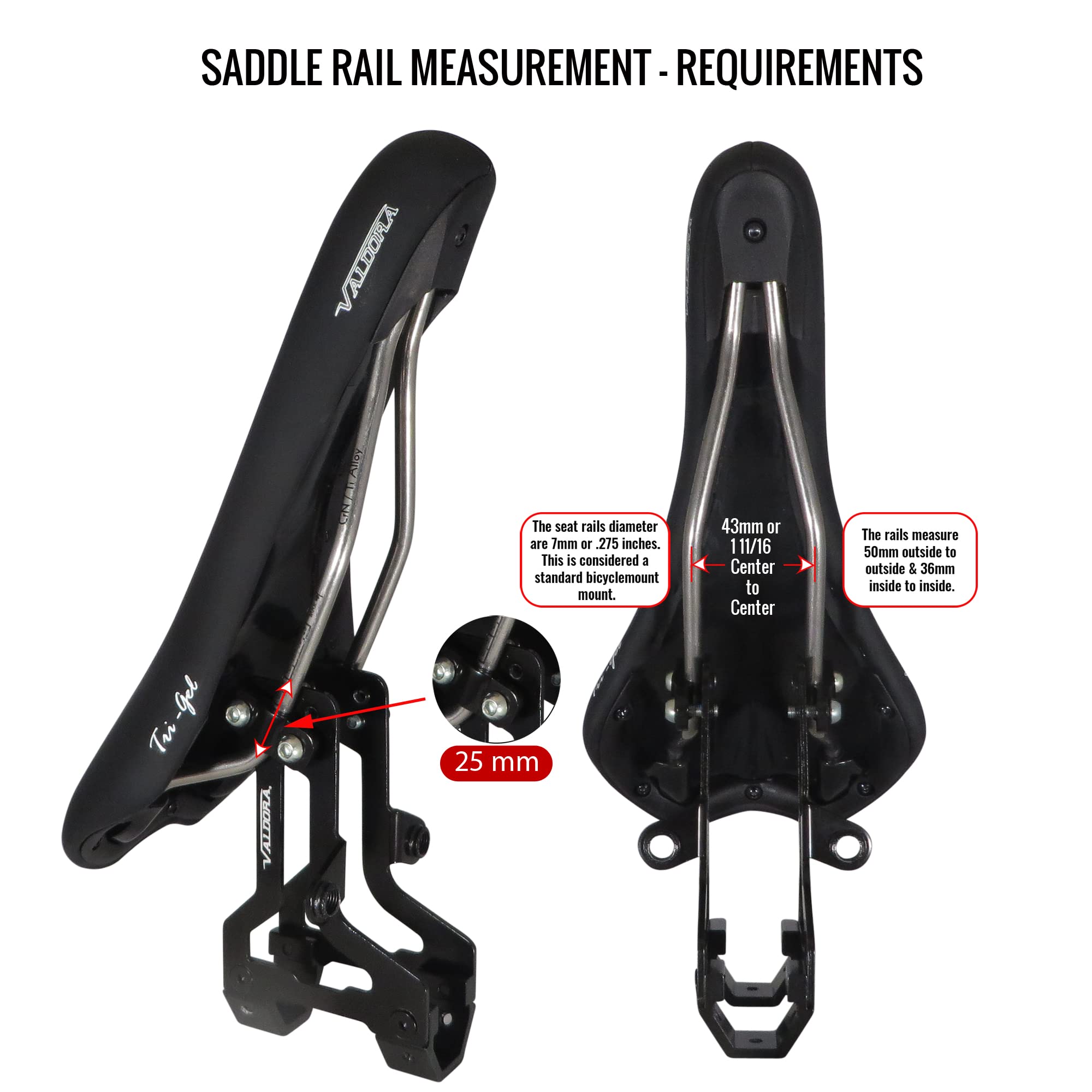 Triathlon Bike Water Bottle Holder - Under Saddle & Behind Seat Dual Mount Bicycle Bottle Cage - Perfect for Road Bikes, Mountain Bikes & Cycling Competitions