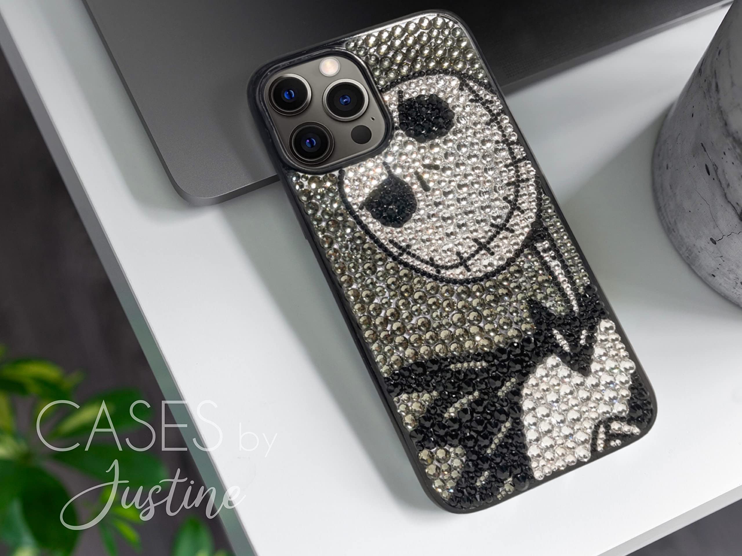 Jack Skellington Rhinestone Glitter Phone Case for iPhone XR - Sparkling Protective Cover for Halloween, Christmas Gifts & Nightmare Before Christmas Fans