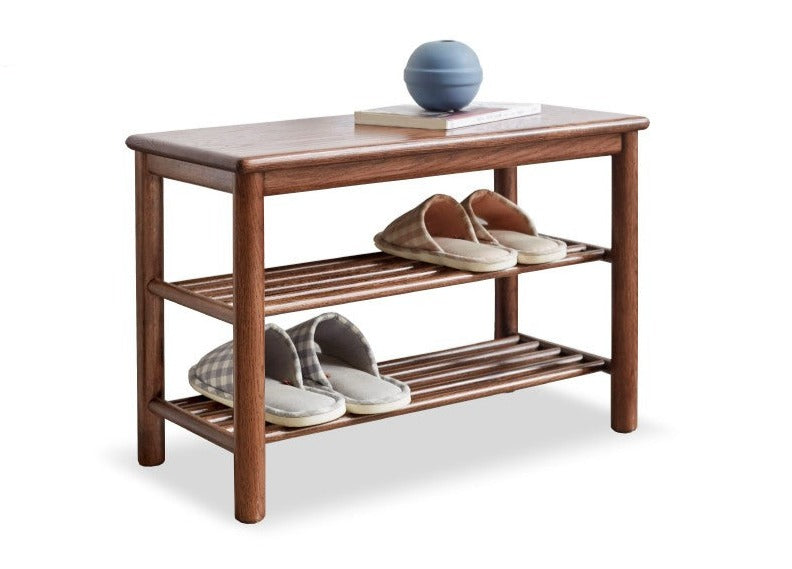 Solid Oak Wood Shoe Storage Bench with Seat | Entryway Organizer for Shoes, Boots & Accessories | Perfect for Hallway, Mudroom & Bedroom Storage