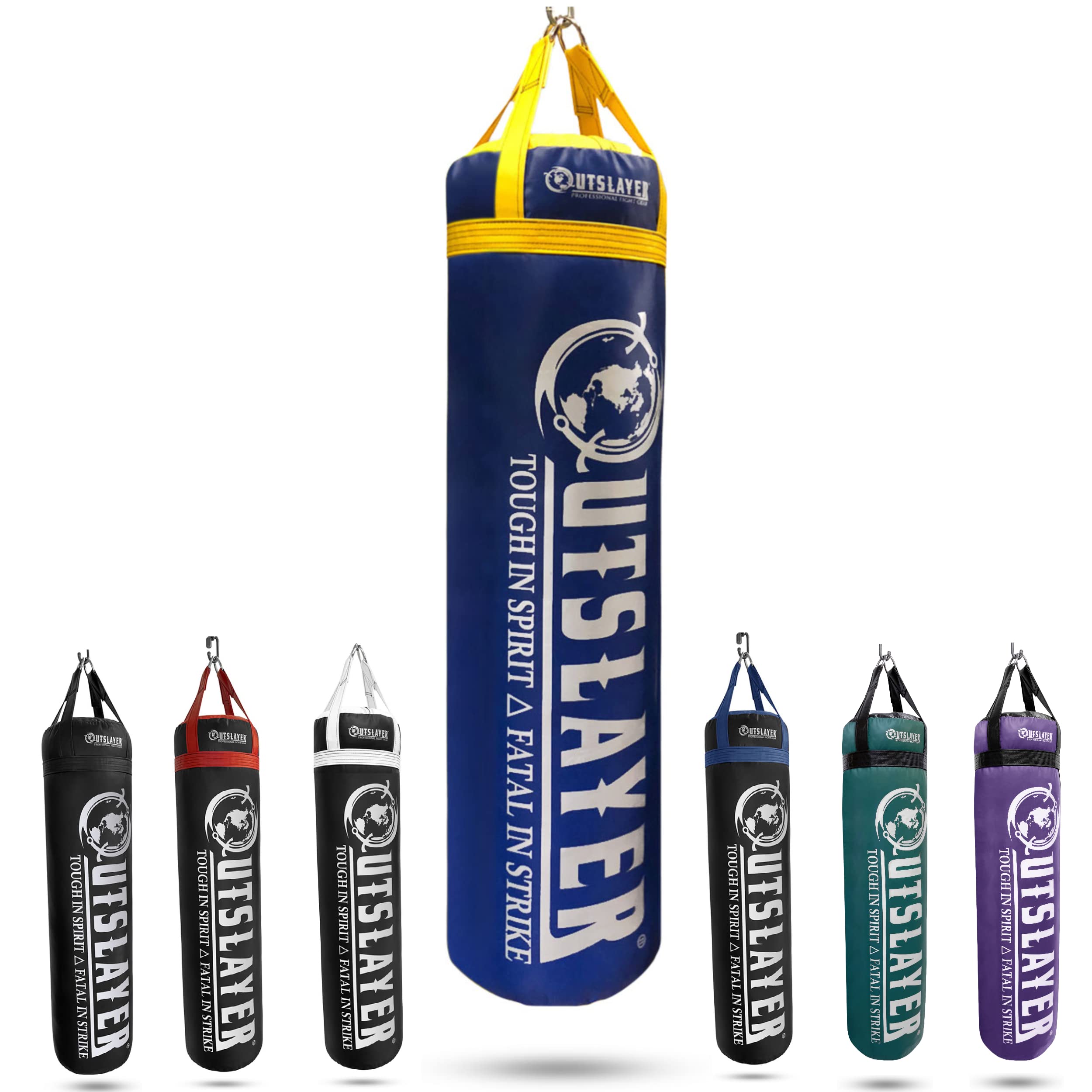 100 lbs Filled Heavy Punching Bag for Boxing, Taekwondo, Kickboxing & MMA Training | Durable USA-Made Kickboxing Bag for Home Gym & Martial Arts Practice | Perfect for Strength & Cardio Workouts