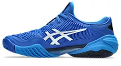 ASICS Men's COURT FF 3 NOVAK Tennis Shoes - Tuna Blue/Silver - High-Performance Tennis Footwear for Competitive Play & Training