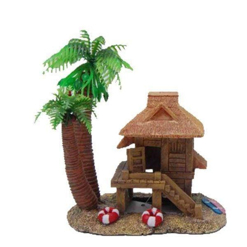 Aquatopia Hermit Crab House on Stilts - Natural Wooden Climbing Habitat for Hermit Crabs - Perfect for Reptile Tanks & Terrarium Decor