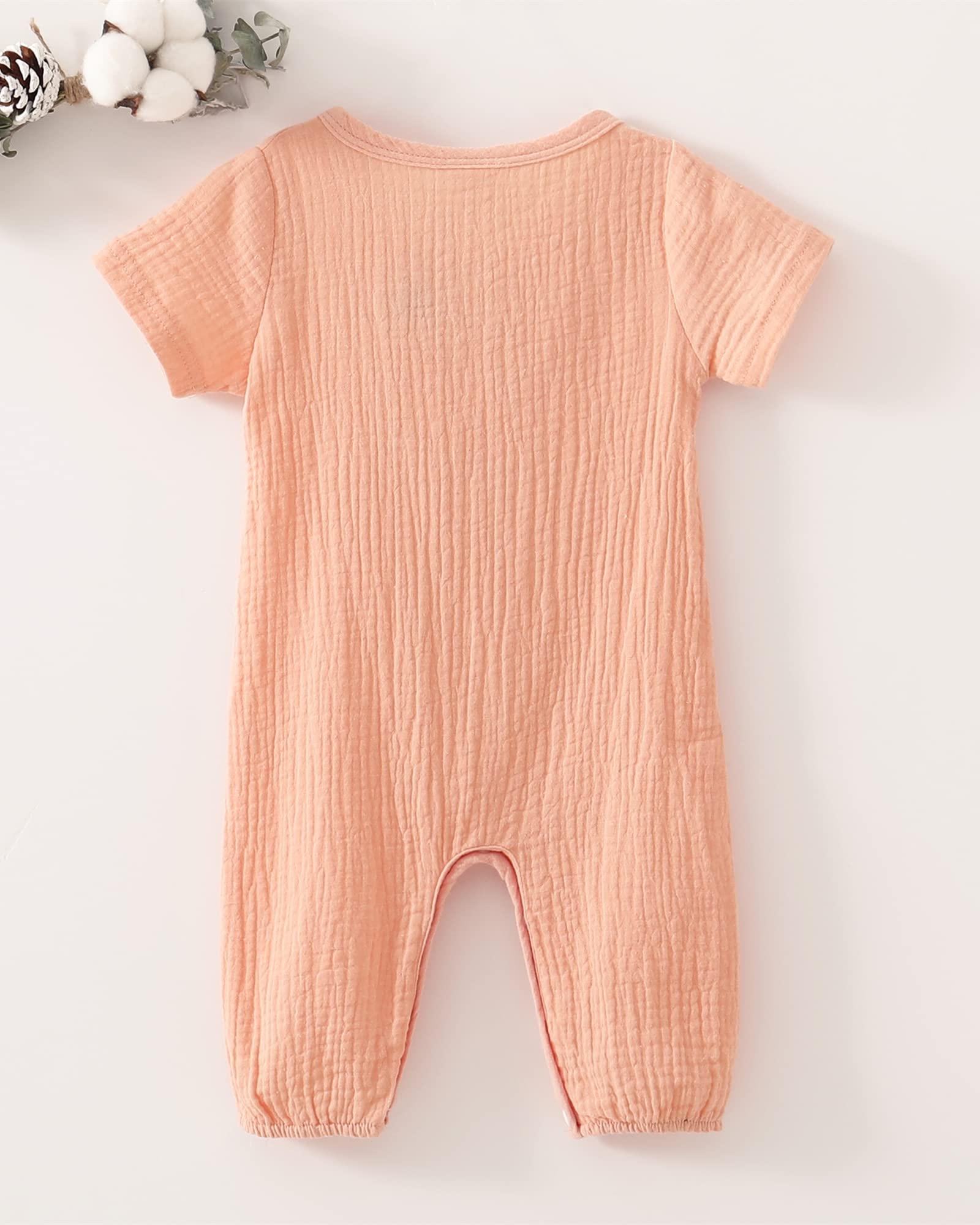 Adorable Newborn Baby Girl Summer Outfits - Soft Cotton Short Sleeve Romper Jumpsuit & Bodysuit Set | Perfect for Photoshoots, Playdates & Special Occasions