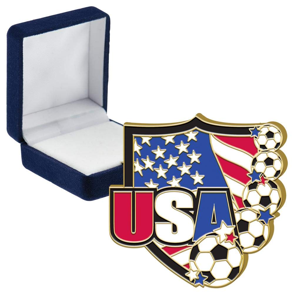 Premium Soccer USA Pins for Players & Fans – Crown Awards Collectible Badges – Perfect for Jerseys, Hats & Memorabilia Display