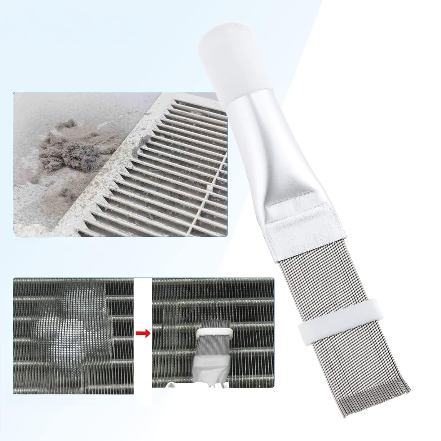 AC Fin Comb - Condenser & Evaporator Coil Straightener Tool for Air Conditioner & Radiator Cleaning (1-Pack) | HVAC Maintenance & Home Cooling System Repair