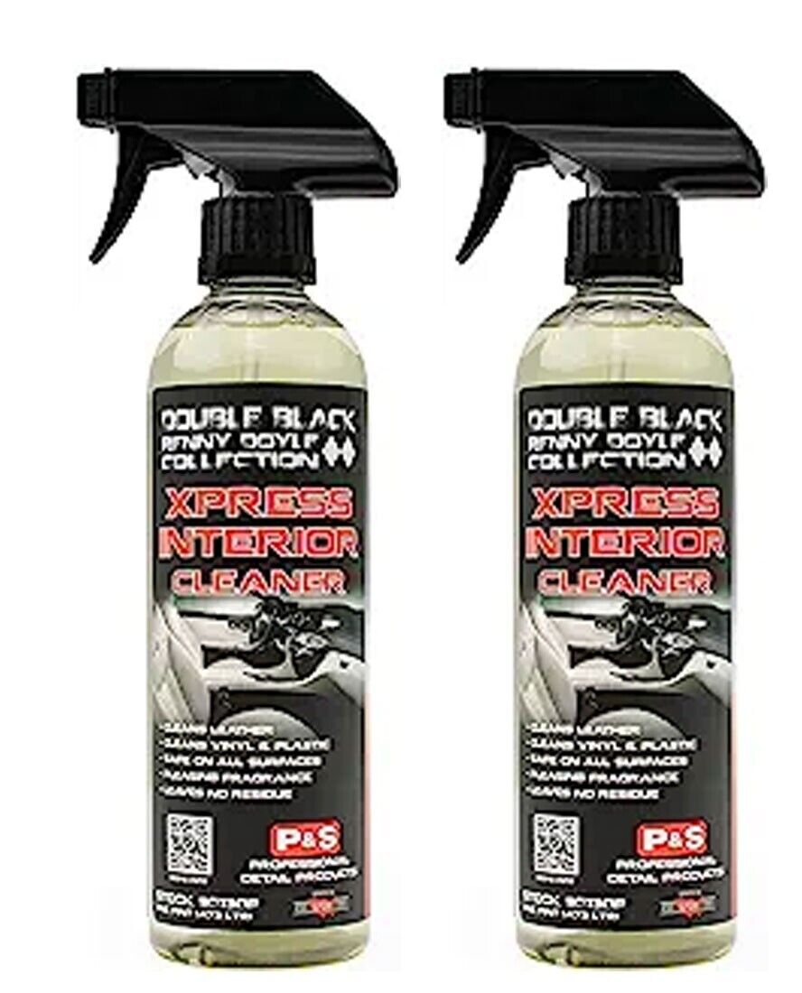 P&S Double Black Collection Xpress Interior Cleaner – Premium Car Interior Detailing Spray for Leather, Vinyl & Plastic – Quick & Easy Cleaning Solution for Cars, Trucks & SUVs