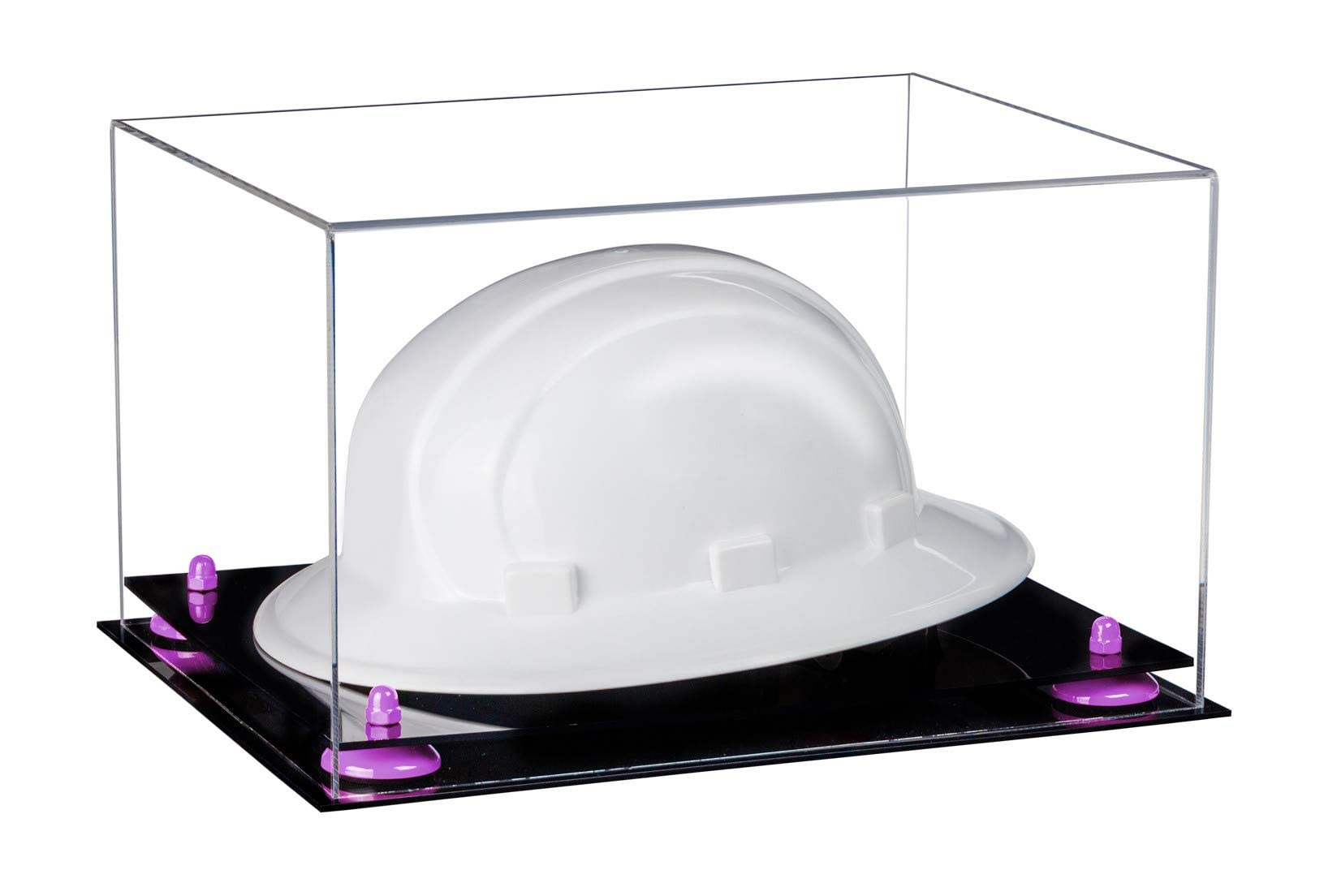 Clear Acrylic Large Helmet Display Case - Durable Hard Hat Protector for Construction Safety Gear & Collector's Showcase | Perfect for Worksite Storage, Safety Equipment Organization & Memorabilia Display
