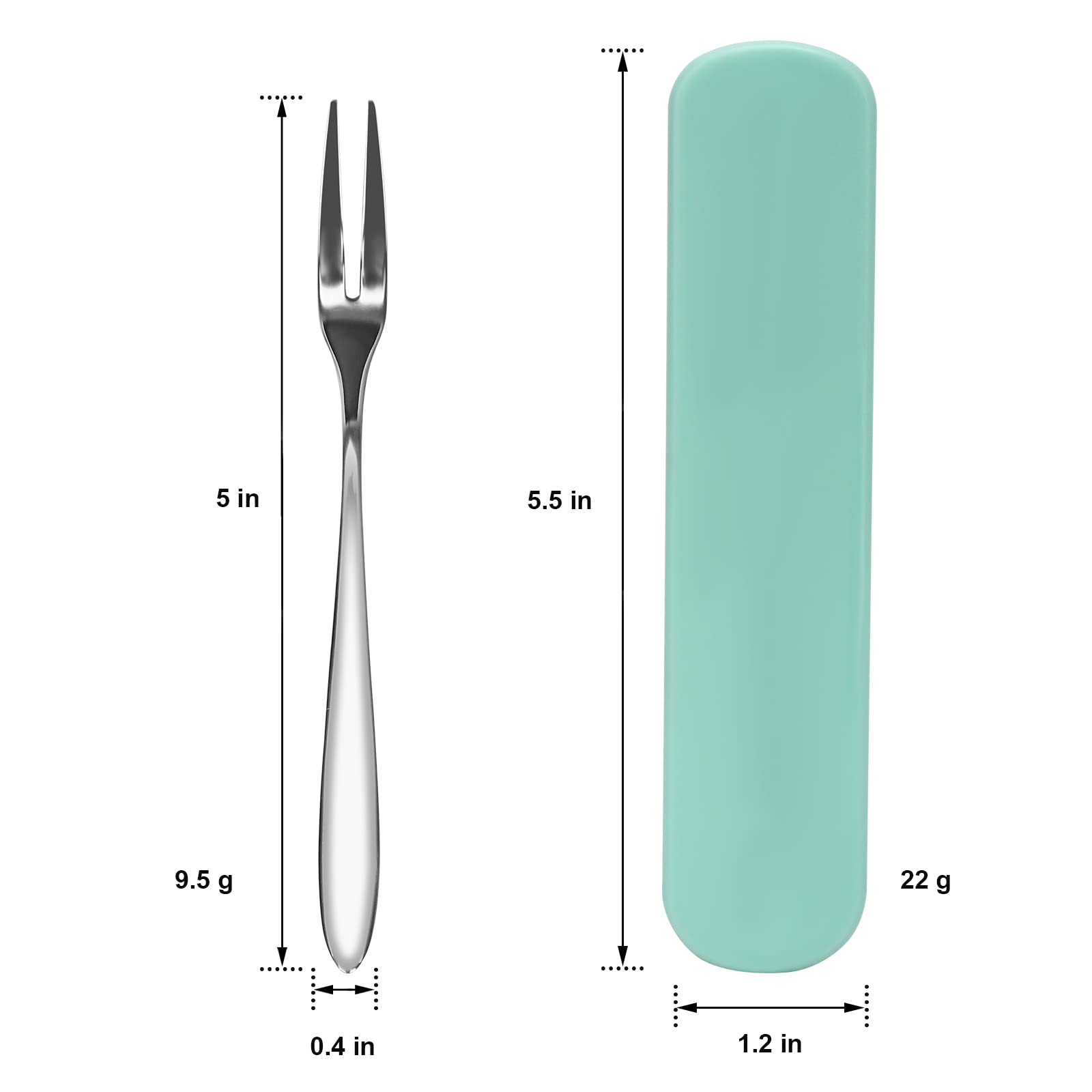 4-Piece Stainless Steel Escargot Forks Set - Mirror Polished Silver Dessert Forks for Cake, Fruit Salad, Appetizers, Crab & Seafood - Dishwasher Safe Small Tasting Forks for Parties, Dinner & Cocktail Events
