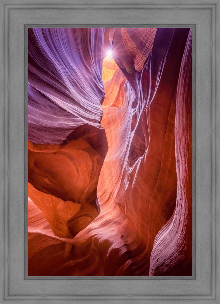 Antelope Canyon Sunburst Wall Art - Stunning Desert Landscape Photography Print for Home & Office Decor | Perfect for Living Room, Bedroom, or Gift