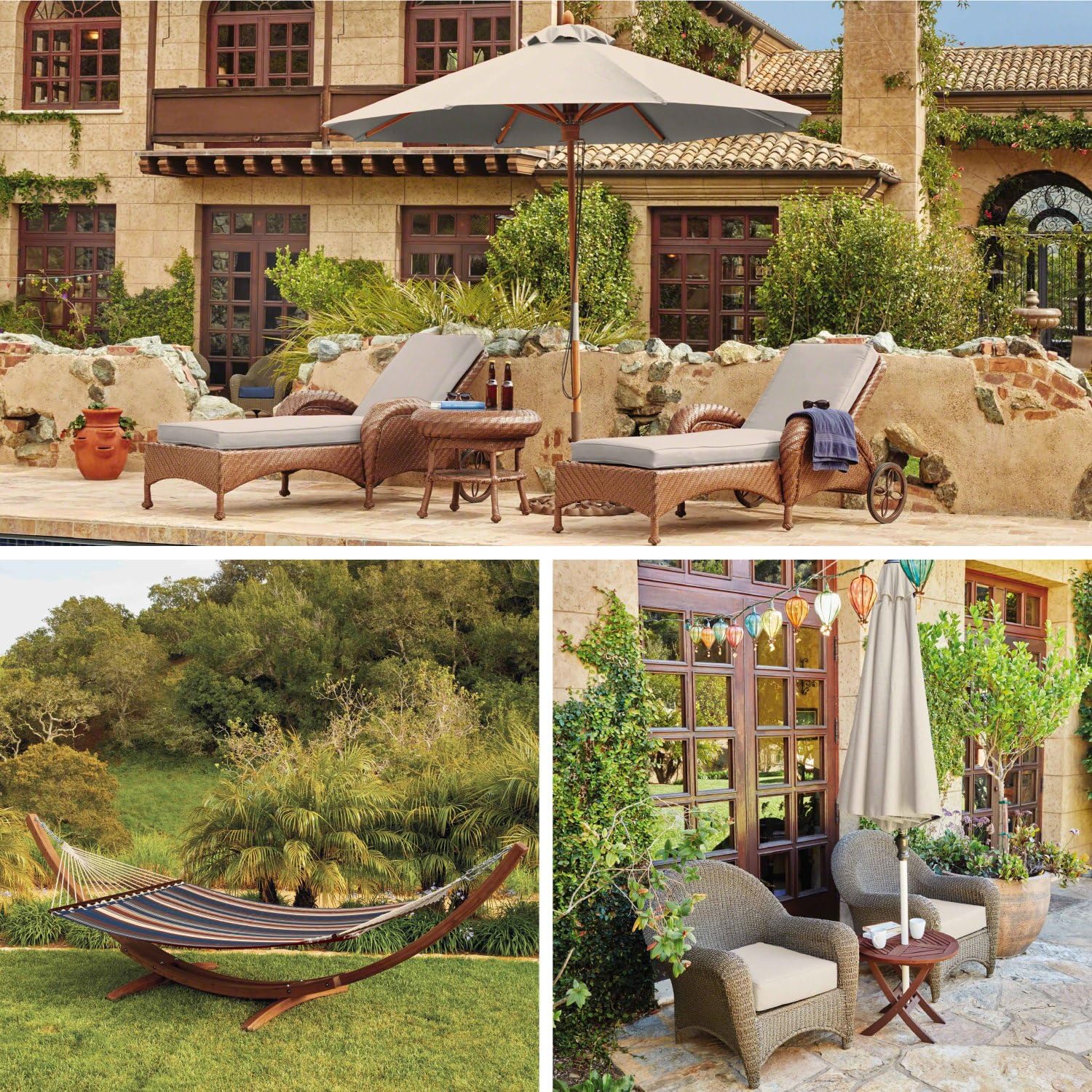 Water-Resistant Patio Lounge Cushion 23x20x4 - Antique Beige for Outdoor Loveseats & Chairs