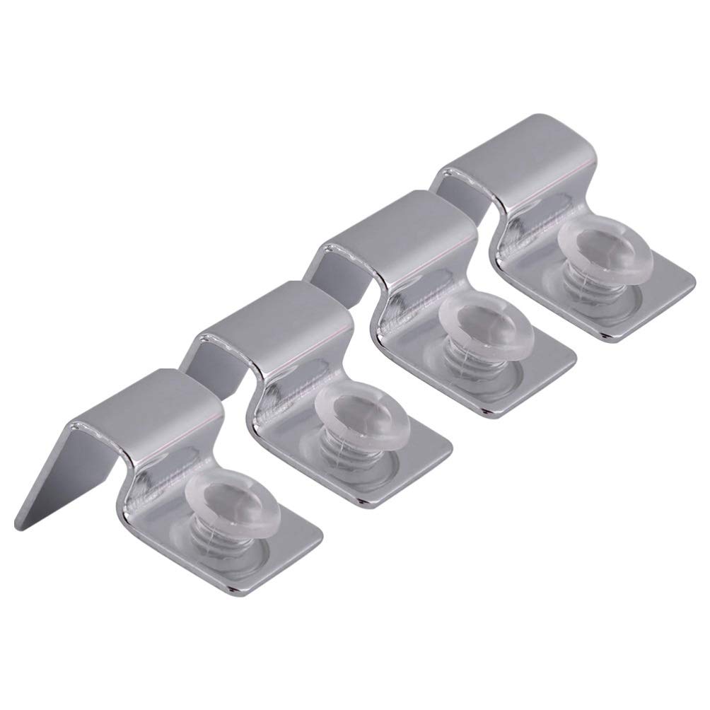 TEHAUX 4pcs Stainless Steel Aquarium Lid Clips - Universal 8mm Fish Tank Cover Support for Glass Tops