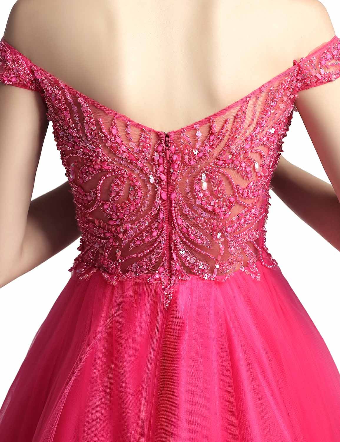 Sarahbridal Women's Elegant Beaded Long Prom Evening Dresses 2022 - Pearl Embellished Wedding Party Ball Gowns for Homecoming, Quinceañera & Formal Events