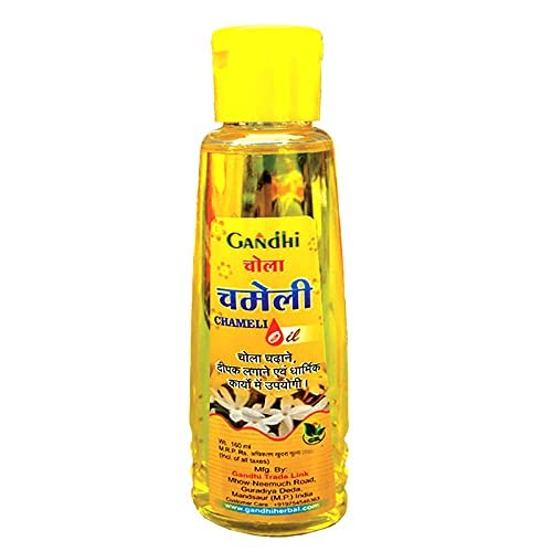 Gandhi Herbal Chola Chameli Oil for Puja & Meditation - 160ml Pure Jasmine Fragrance Oil for Spiritual Ceremonies, Aromatherapy & Relaxation