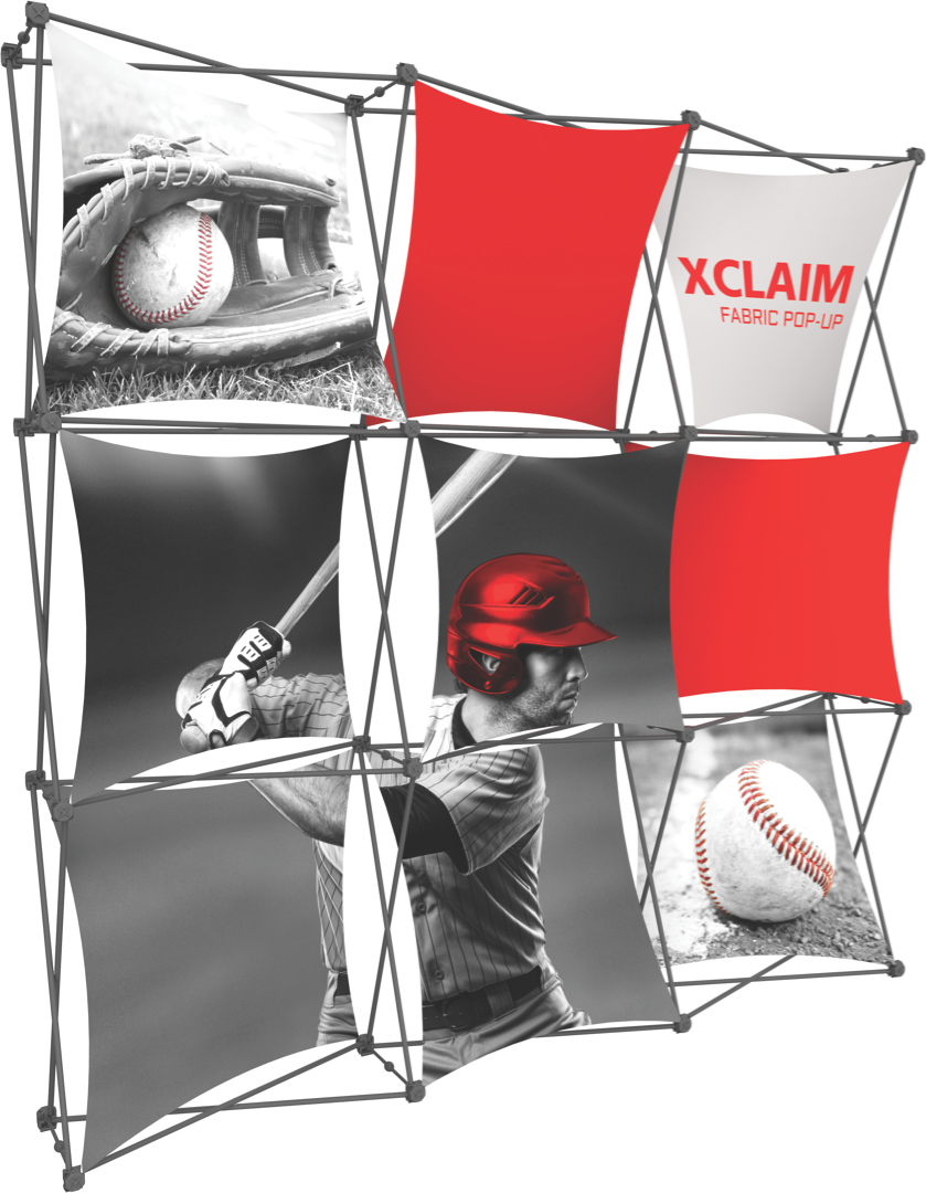 Xclaim 3x3 Pop Up Display Tent Graphic Kit - Customizable Trade Show Booth for Events & Outdoor Advertising