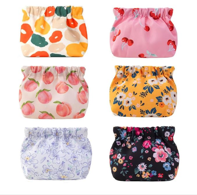 Multicolor 6Pcs Small Pouches for Women