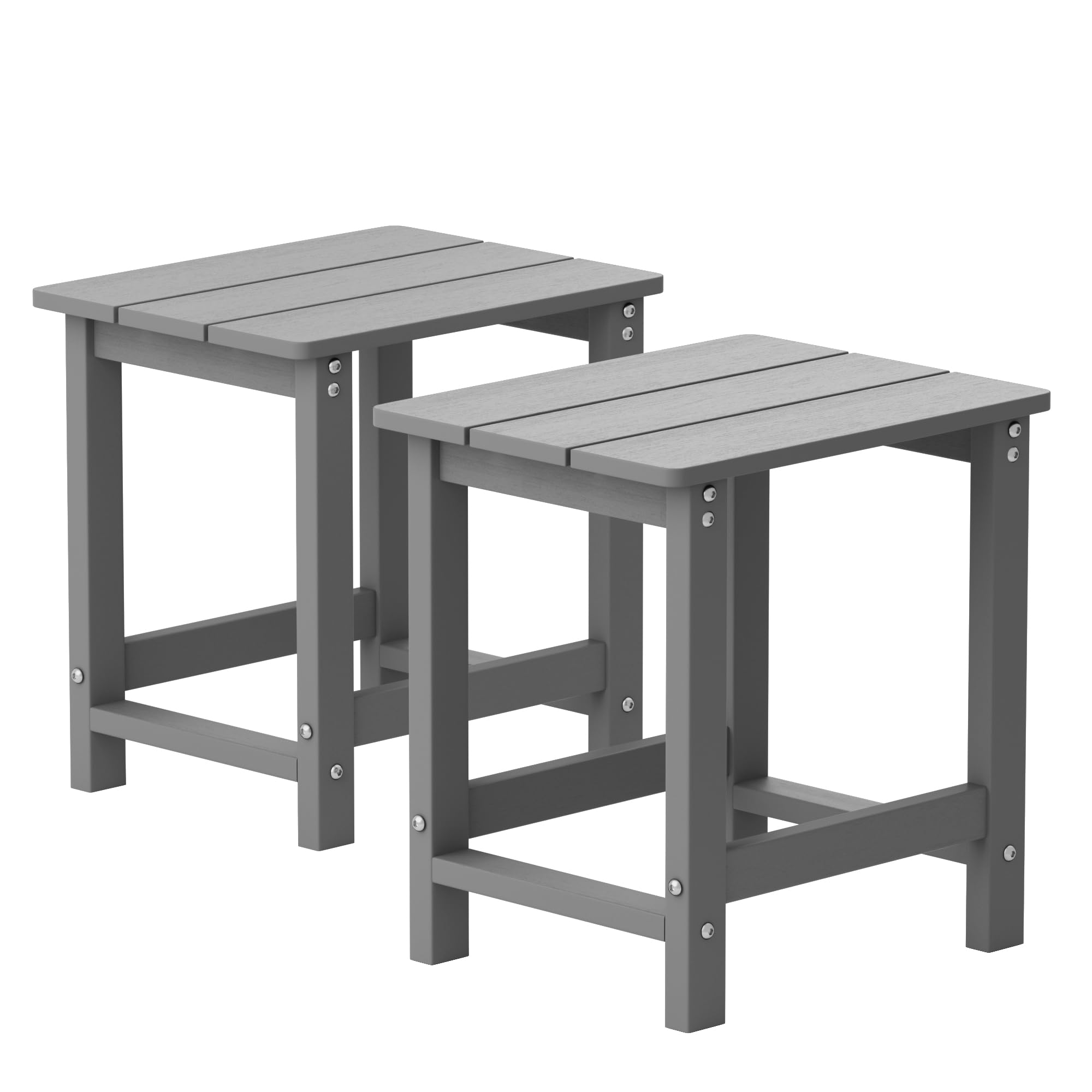 MXIMU Weather-Resistant Outdoor Adirondack Square Side Table - Durable Patio End Table for Backyard, Pool, Porch & Indoor Use - Perfect for Relaxing with Drinks or Decorating Outdoor Spaces