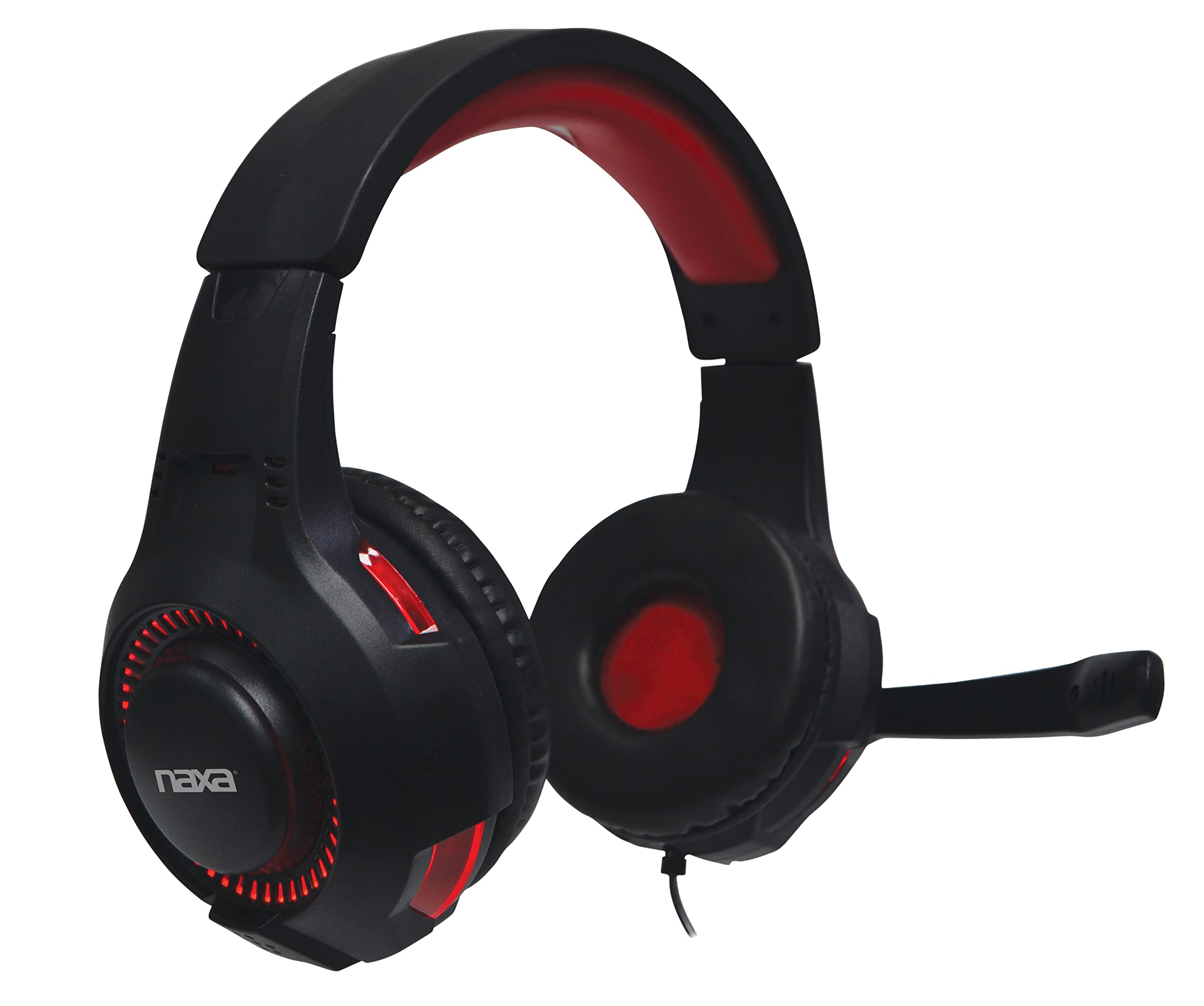 Naxa Electronics NG-1002 Professional Gaming Headset with Noise Cancellation - Wired Over-Ear Headphones for PC, PS4, Xbox, Streaming & Esports (Perfect for Competitive Gaming & Long Sessions)