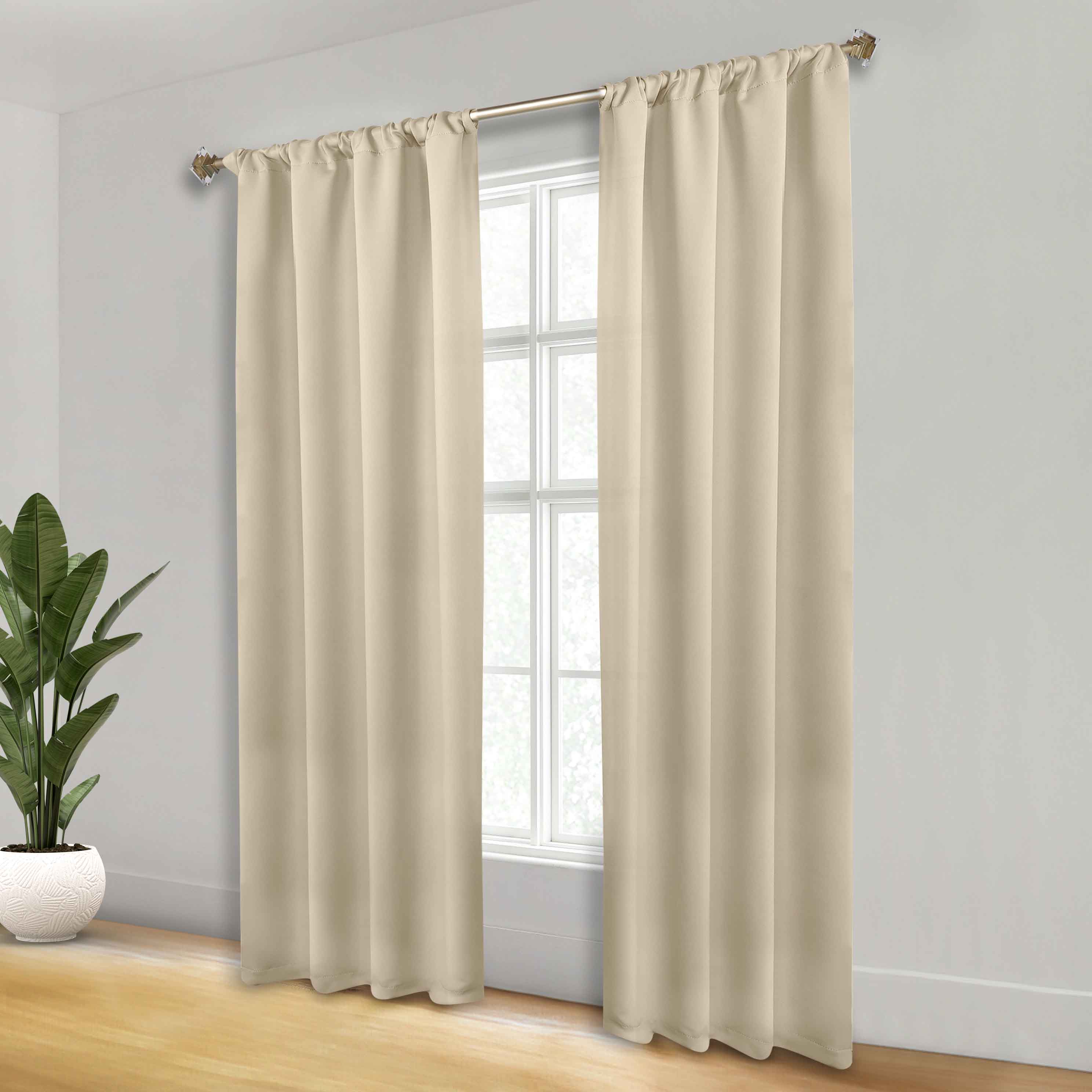 Machine Washable Blackout Curtains Set of 2 - Solid Color Room Darkening Window Treatments for Bedroom, Living Room & Nursery