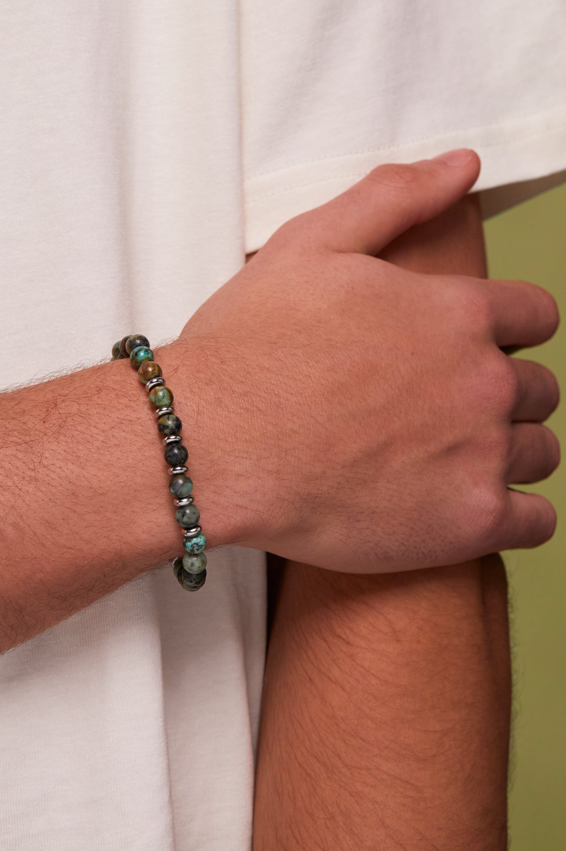 Gemstone Beaded Bracelet for Men - Handmade Natural Stone Beads, Adjustable & Stylish - Perfect for Gifts, Yoga & Meditation Accessories