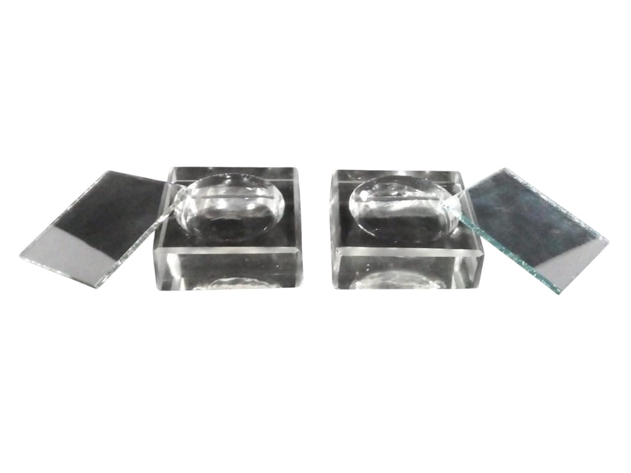 40x40mm AI-Cavity Block with Cover Plate - Pack of 2 Soda Glass Staining Blocks for Chemistry Lab | Molded Glass Lab Equipment for Scientific Experiments & Microscopy Studies
