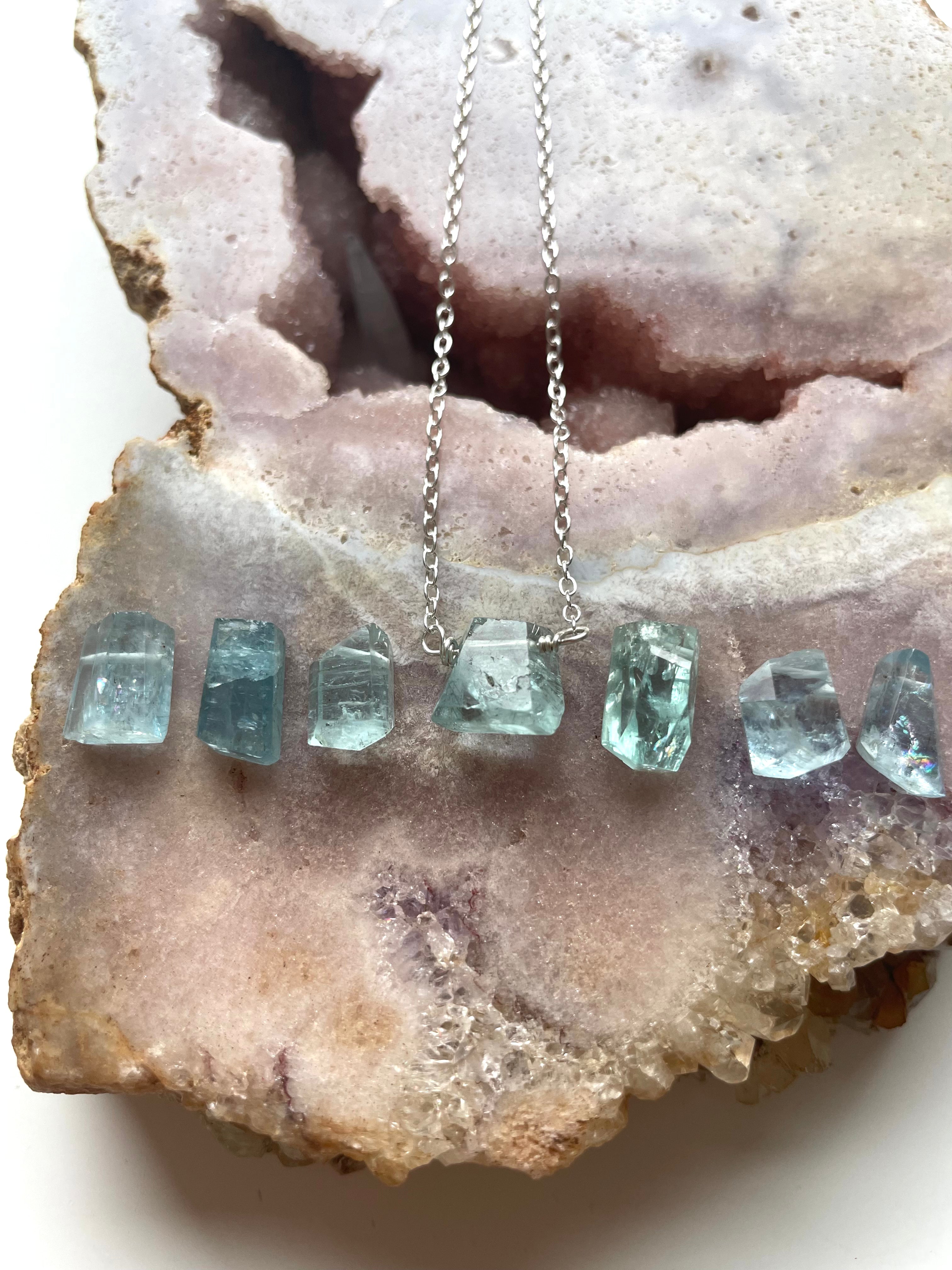 Elegant Tiny Aquamarine Gemstone Necklace - Dainty Blue Stone Jewelry for Women - Perfect for Everyday Wear, Gifts & Special Occasions