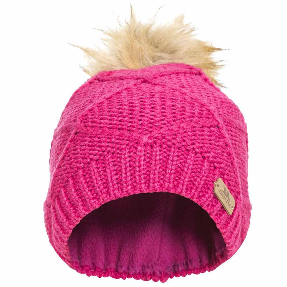 Trespass Tanisha Pink Lady Hat for Girls 8-10 Years - Warm Winter Beanie for Outdoor Activities & School