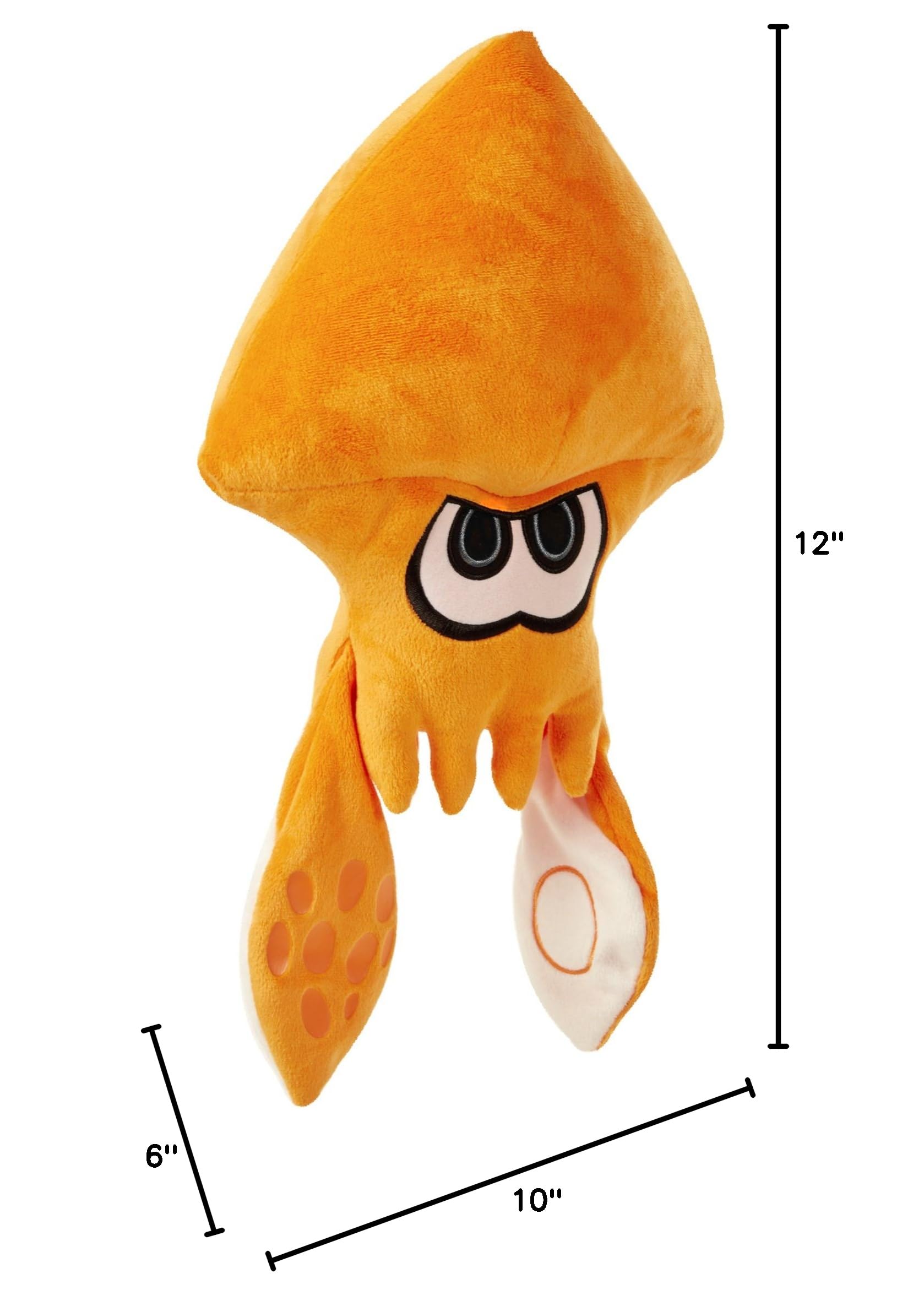 World of Nintendo Orange Splatoon Squid Jumbo Plush Toy - Super Soft Collectible for Kids & Fans | Perfect for Gaming Rooms, Birthday Gifts & Splatoon Merchandise Collection
