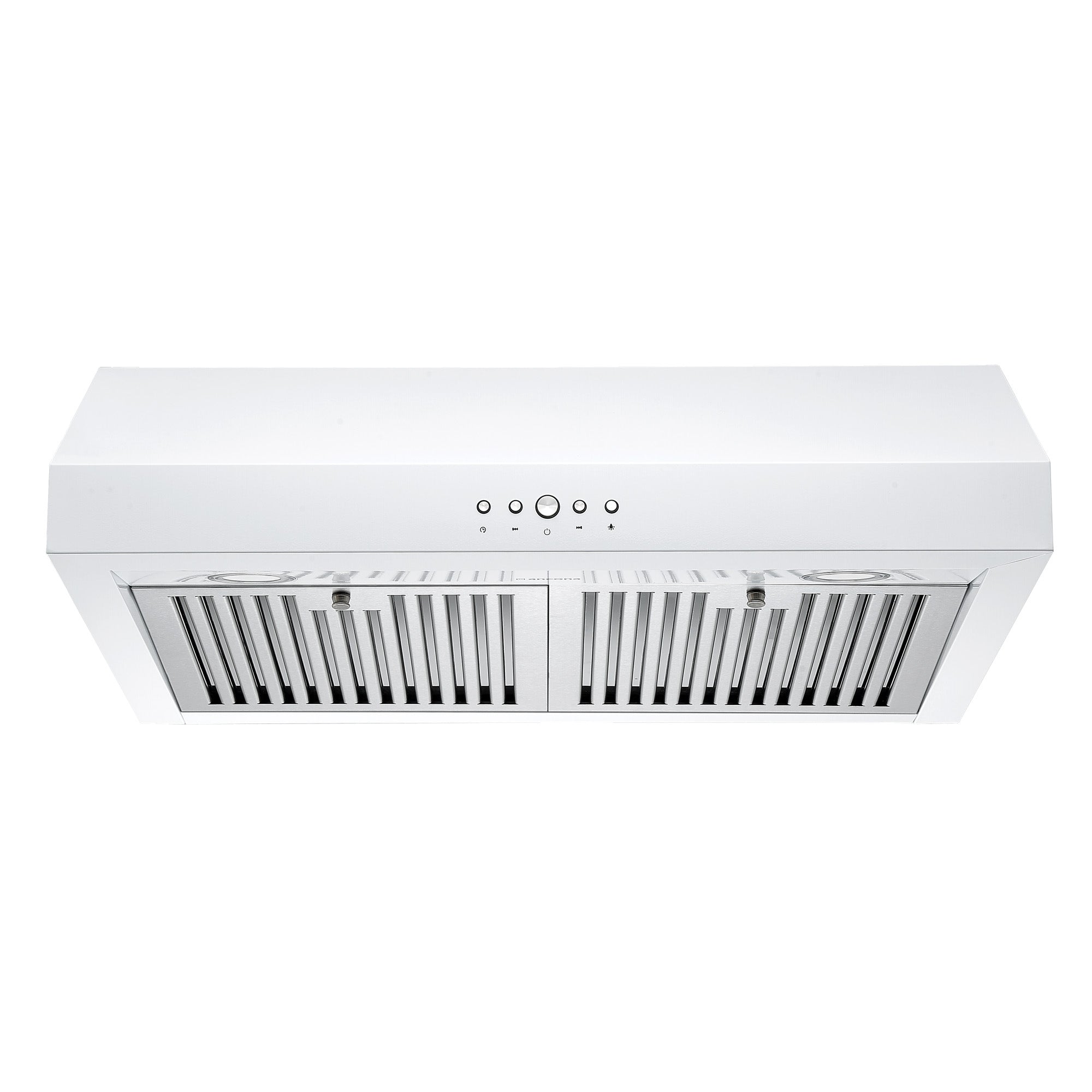 Ancona 30 Inch Ducted Under Cabinet Range Hood in White - Powerful Kitchen Ventilation for Smoke & Odor Removal - Perfect for Home Cooking, Baking & Grilling
